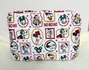 Holiday Stamps Characters XL Zipper Pouch - Cosmetics Bag - Magical Characters