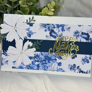 Tarjeta azul del Día de la Madre