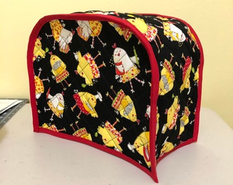 Cooking Chickens Toaster Cover- 2-slice