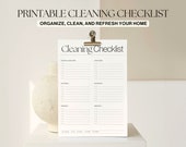 Printable Cleaning Checklist • Minimalist Cleaning Schedule • Cleaning To Do List • Weekly Cleaning Planner • Checklist for household chores