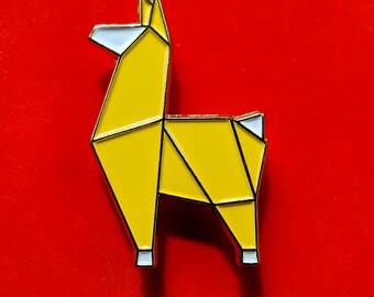 Spilla origami alpaca / Spilla da bavero amante degli animali / Estetica pastello / Estetica giapponese