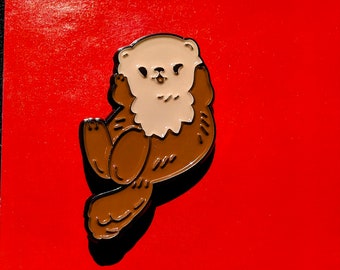 Distintivo pin castoro Kawaii / Spilla da bavero amante degli animali / Estetica pastello