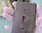 Vintage 1940s Brass Light Switch Covers Single Switchplate Sets of 4