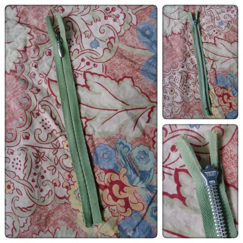 Vintage Metal Zippers 1940s 1950s 1960s Notions 7 Sets