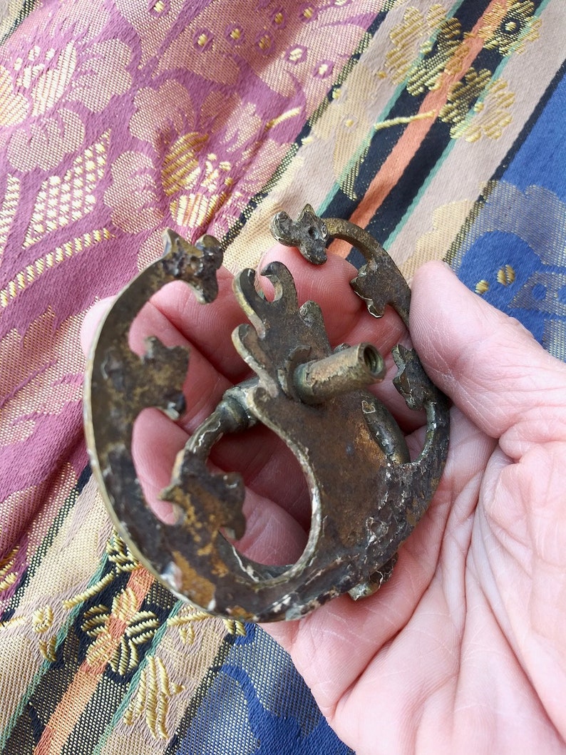 Vintage 1880s Drawer Pulls Doorknocker Handles Queen Anne Etsy