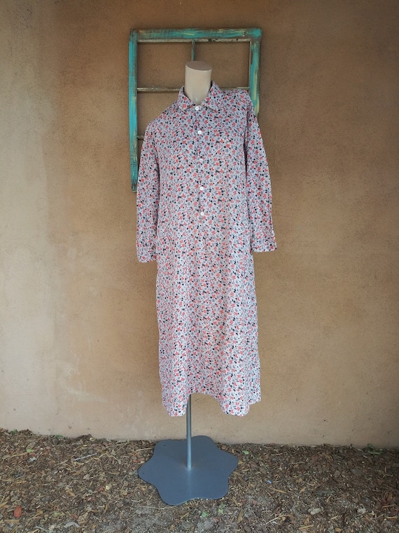 Vintage 1930s Feedsack Dress Calico Cotton Dressin