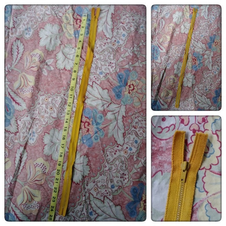 Vintage Metal Zippers 1940s 1950s 1960s Notions 7 Sets
