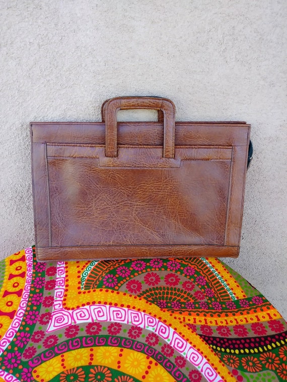 Vintage 1970s Vegan Vinyl Attache Briefcase Handba