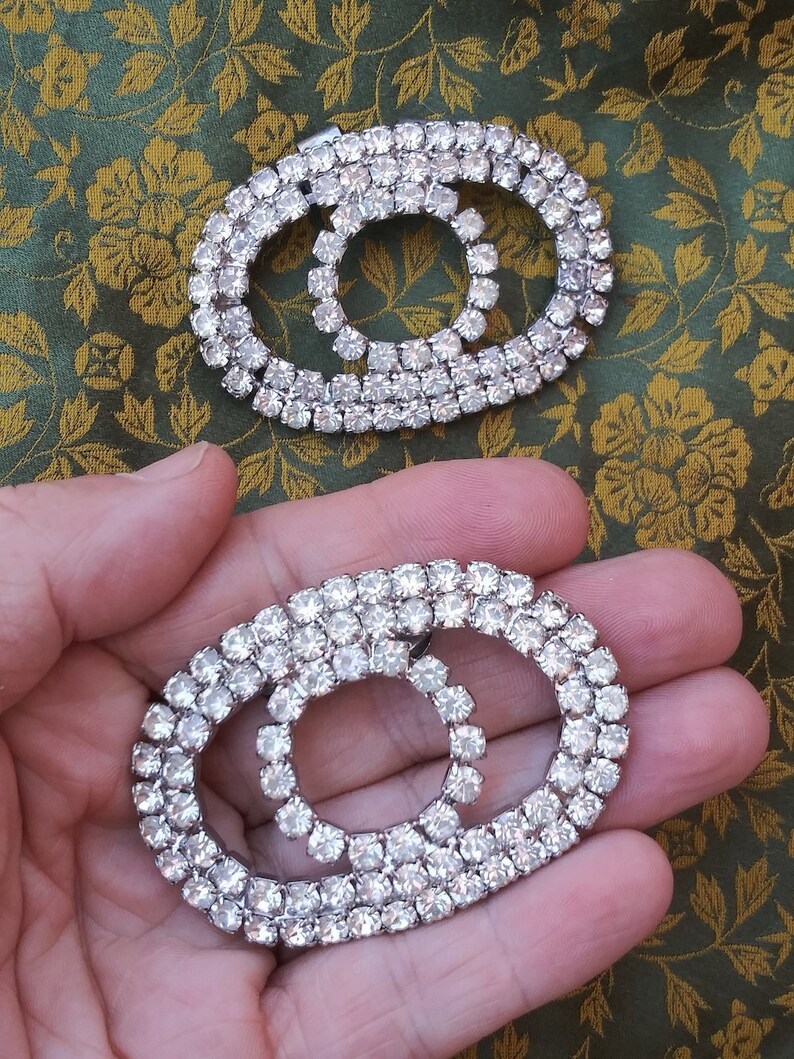 Vintage 1950s Rhinestone Shoe Clips 50s Accessories - Etsy