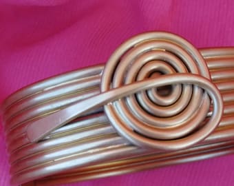 Vintage 1940s Brass Bangle Bracelet Signed Napier