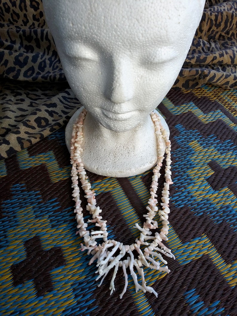 Vintage angel skin coral necklace Clearance