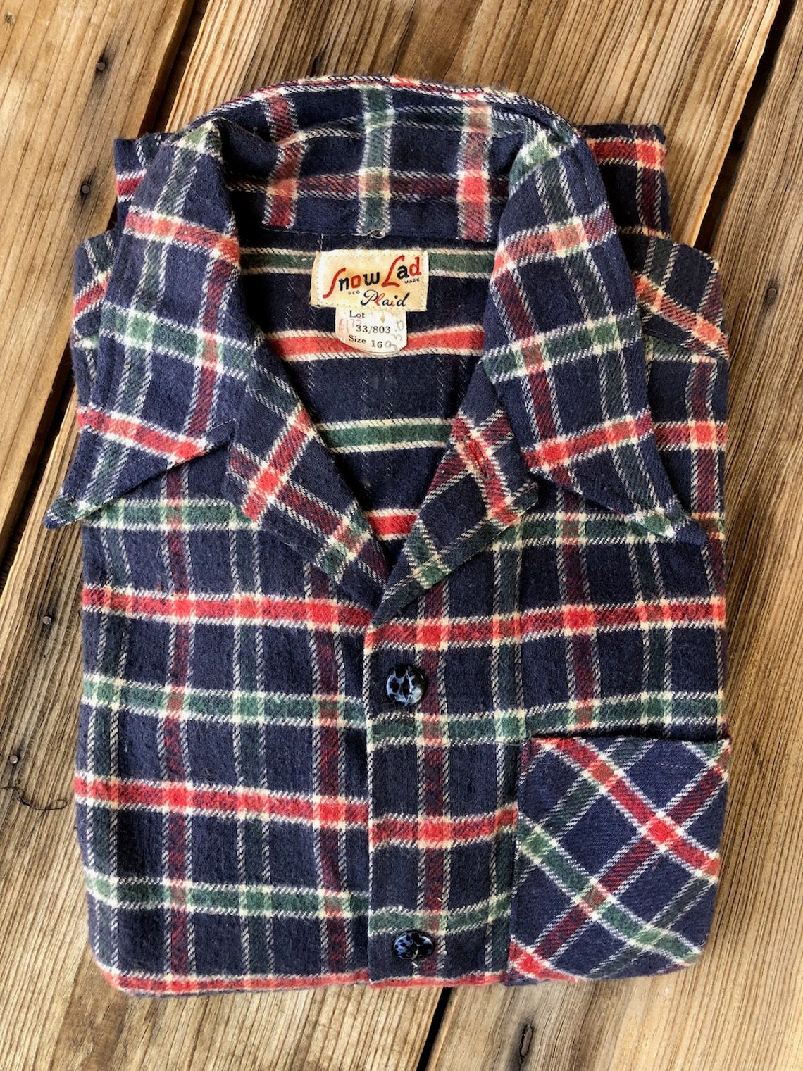 Vintage 1940s 1950s Plaid Flannel Shirt Youth Sz 16 Womens S - Etsy