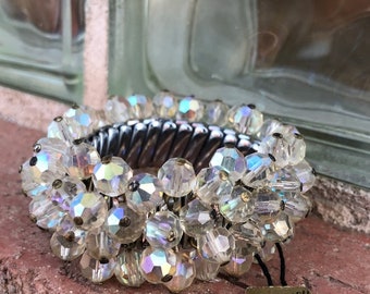 Vintage 1950s Expandable Crystal Bracelet NWT