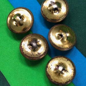 Vintage 1920s Brass Metal Shank Buttons 7/8 Inch Set of 4 - Etsy