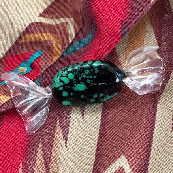 vintage années 1980 Broche de bonbons italienne en verre de Murano