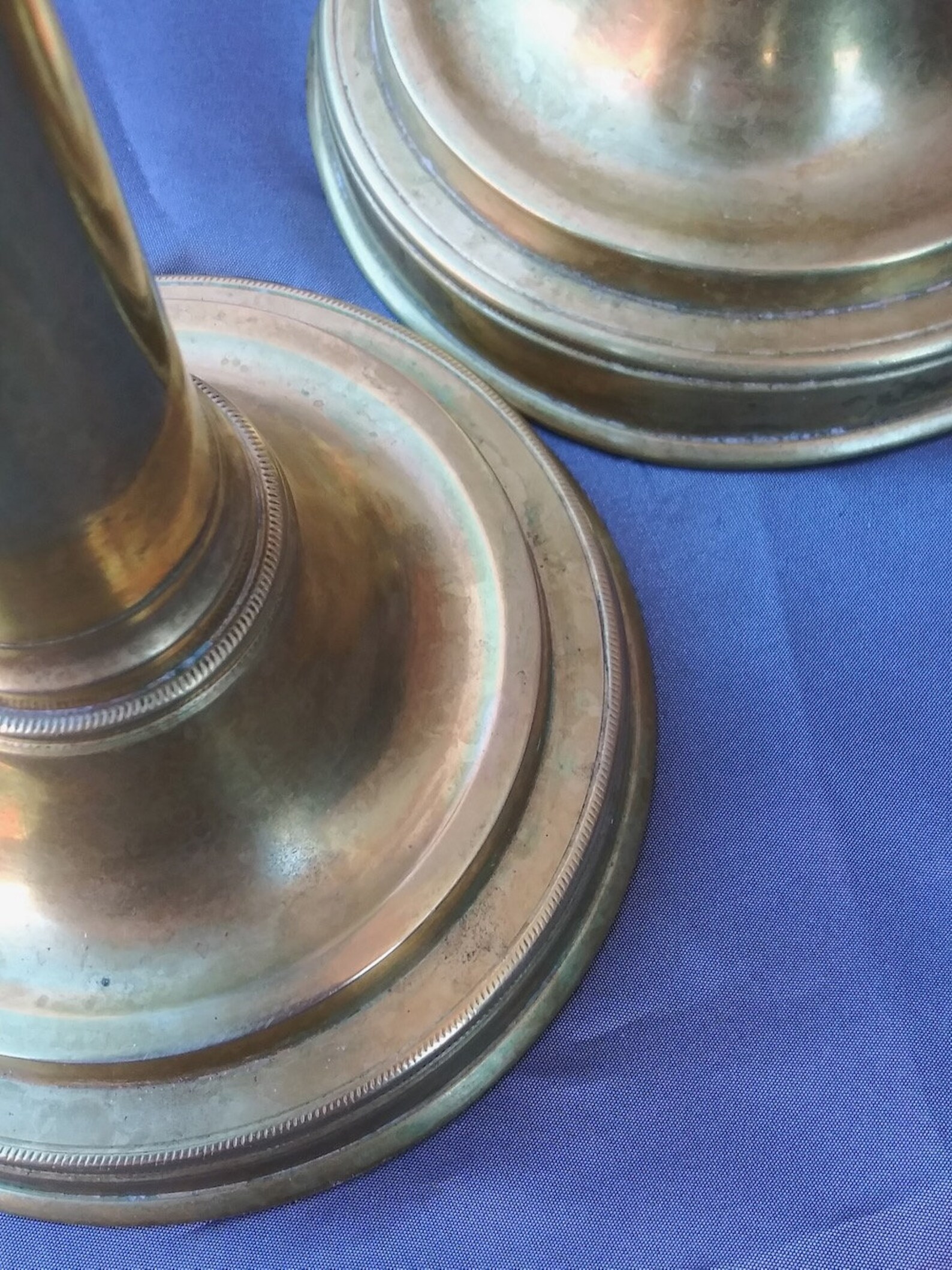 Vintage 1800s Brass Push up Candlesticks Candle Holder Pair Etsy