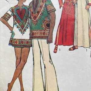 Patron De Couture Simplicity 1972 Robe Caftan Vintage - Modèle B34, Pièces Non Découpées