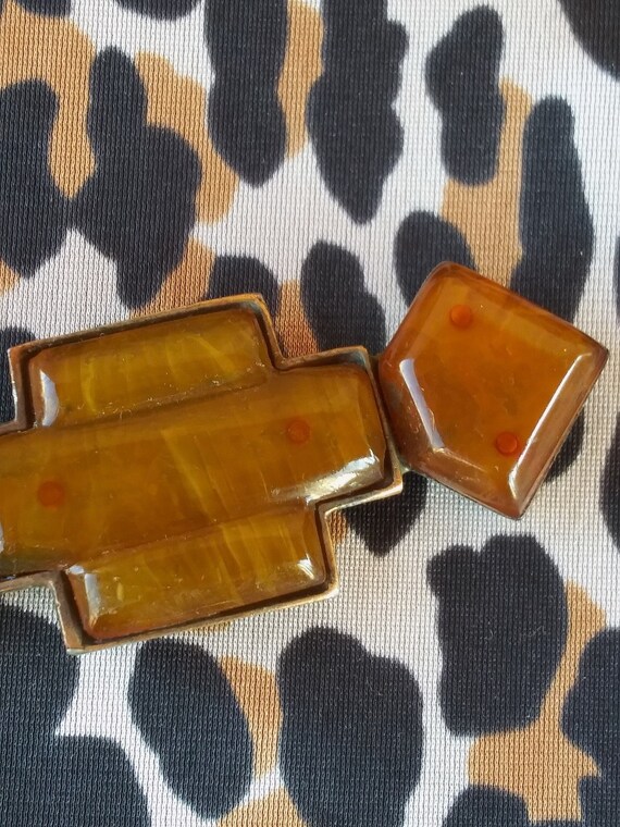 Vintage 1930s Bakelite Sash Belt Buckle Art Deco Acce… - Gem display picture 1