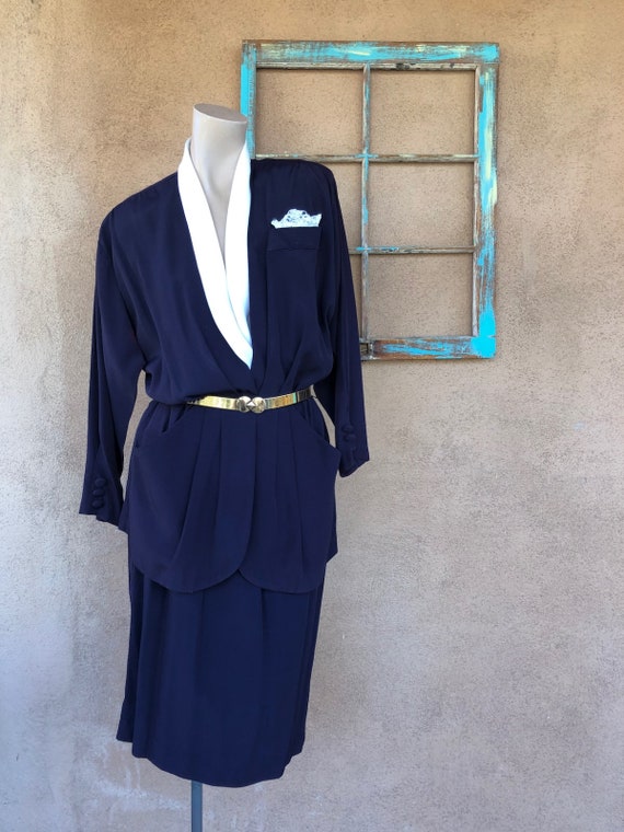 Vintage 1980s Womens Power Suit Boss Lady Style 2… - image 4