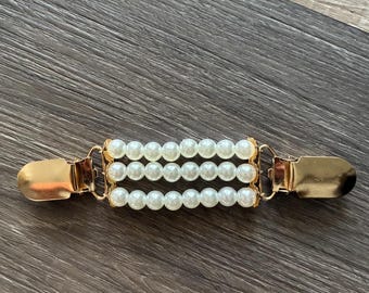 Clip de serrage de robe en perles vintage des années 1980