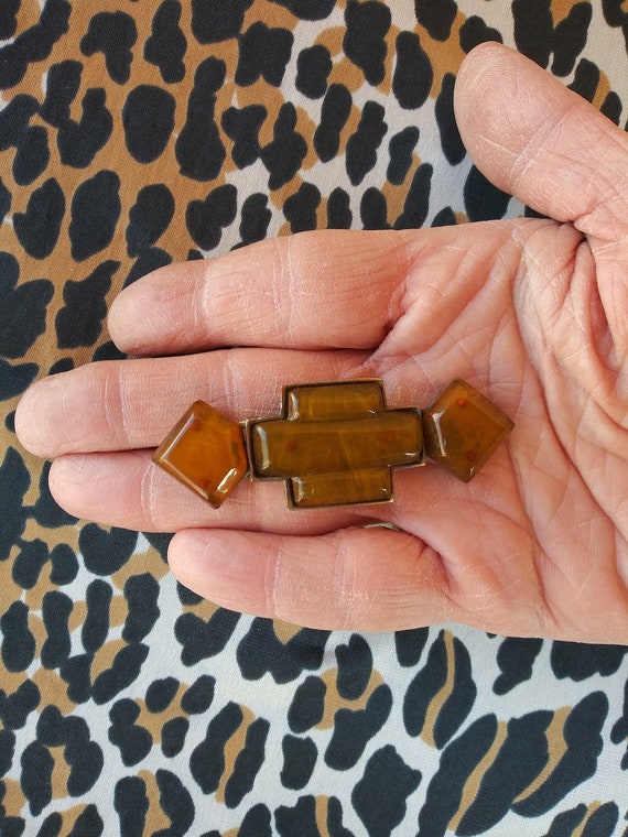 Vintage 1930s Bakelite Sash Belt Buckle Art Deco Acce… - Gem display picture 3