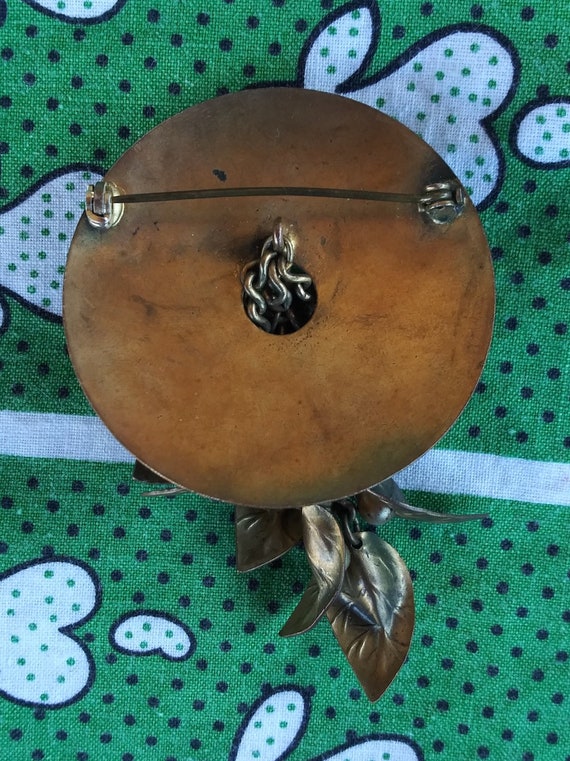 Vintage 1930s Dangling Pearl Cluster Brooch Anthu… - image 9