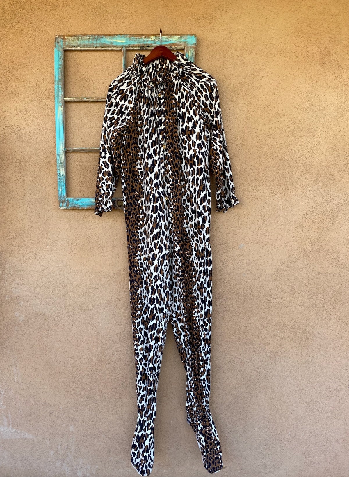 Leopard print onesie pajamas hotsell