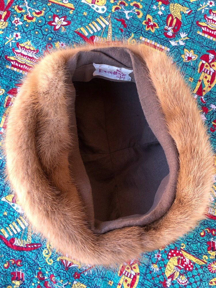 VTG 1960s Mink Fur Hat Autumn Haze Sz S 1960s Mink Fur Hat Autumn Haze Sz S | Mercari main image 4