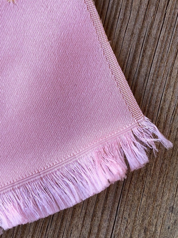 Vintage 1940s Pink Silk Ascot Scarf Foulard Cravat - image 7