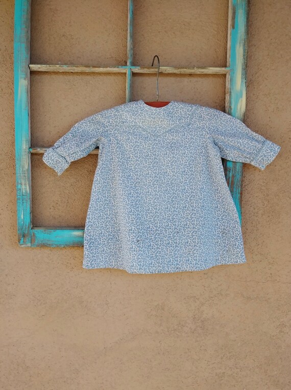 Vintage 1930s Feedsack Baby Dress Cotton Calico Sz