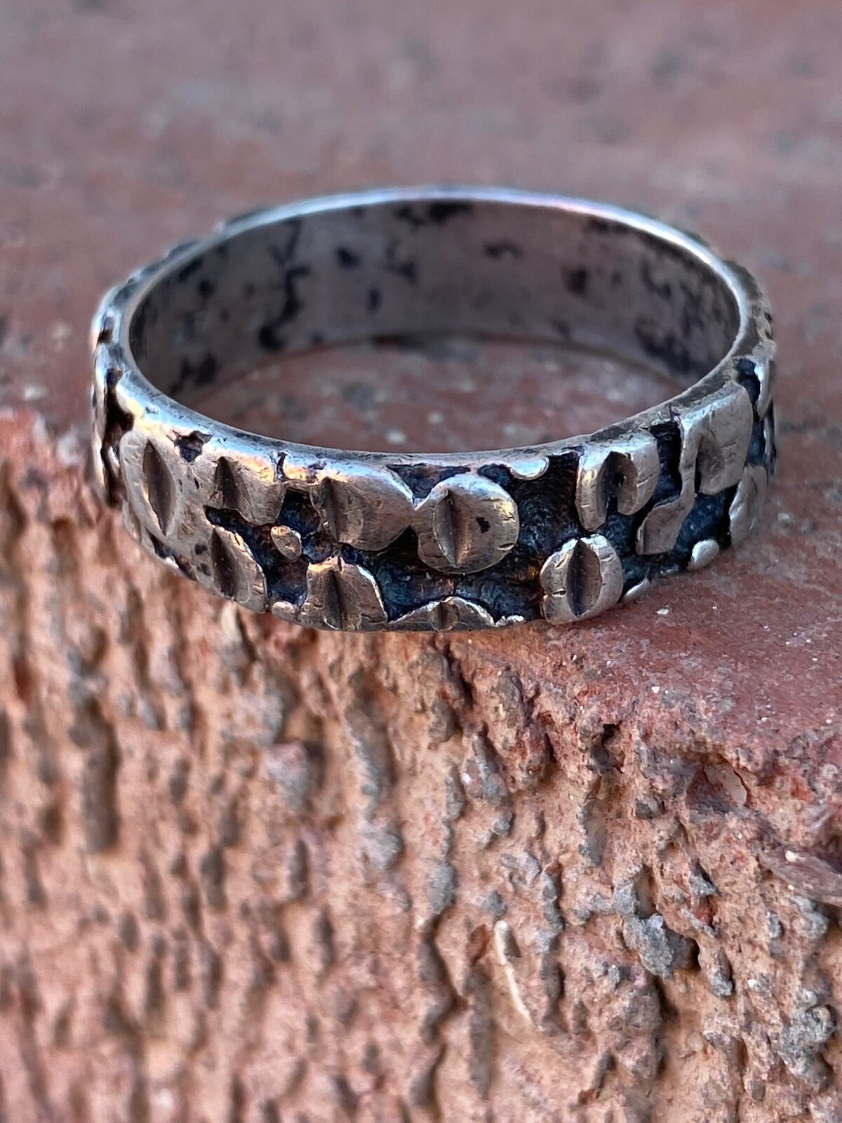 Vintage 1990s Mens Sterling Silver Band Ring Sz 11.5 - Etsy