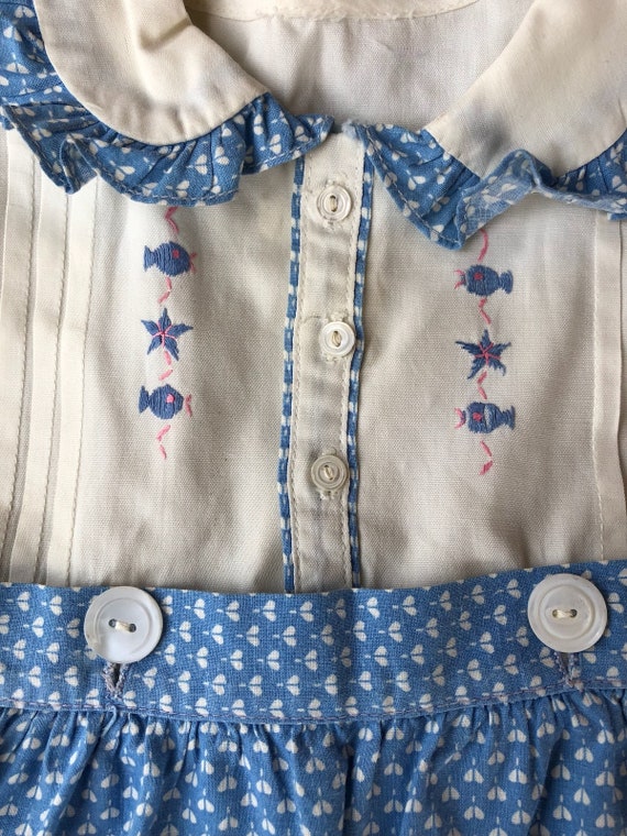 Vintage 1940s Baby Girl Romper Suit 1T to 18 Mont… - image 4