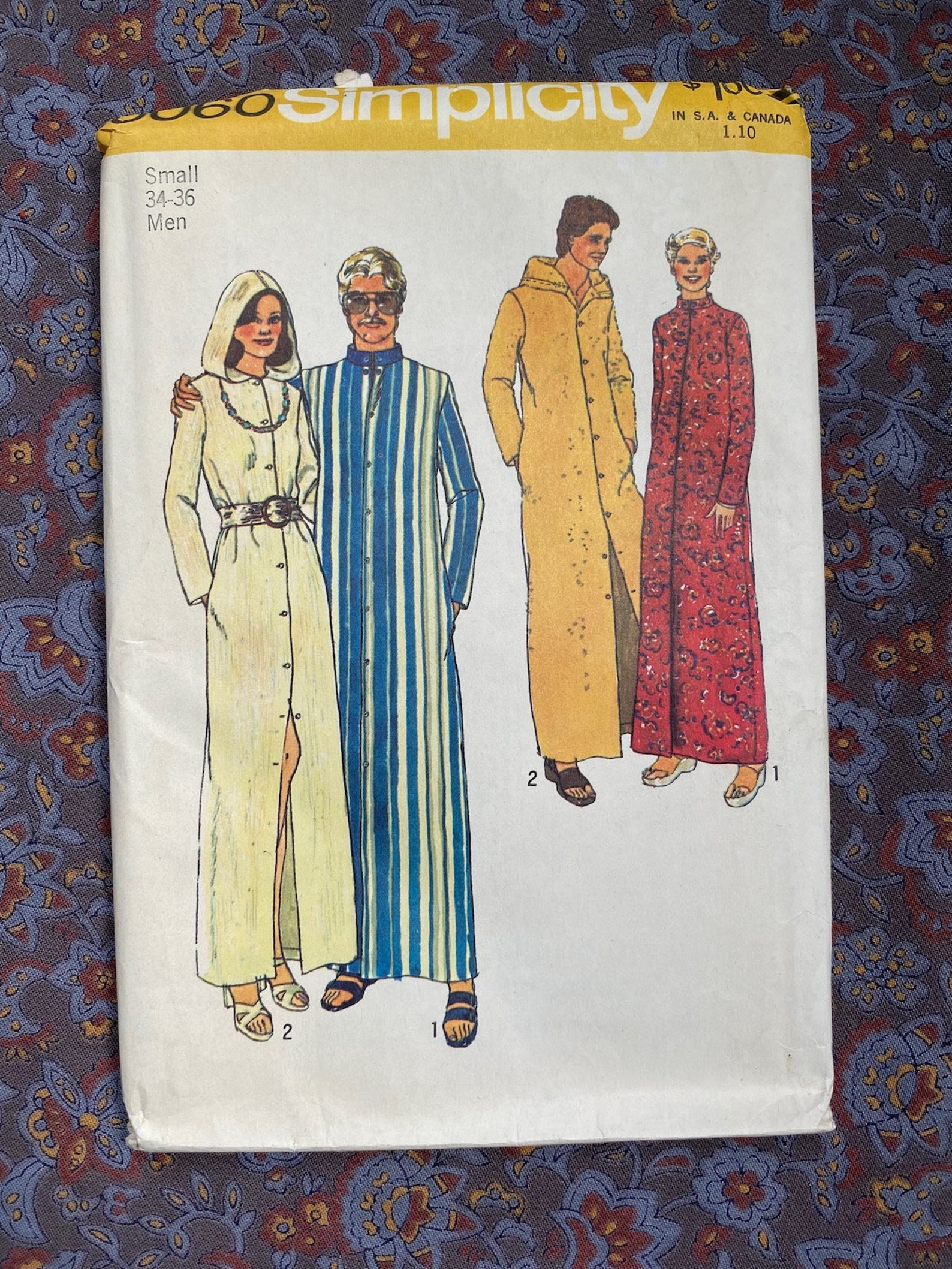 Vintage 1970s Hooded Beach Robe Caftan Pattern Simplicity 6060 Etsy