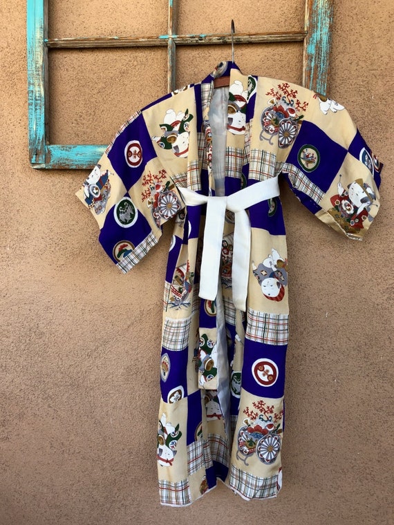 Vintage 1940s Childs Silk Kimono Occupied Japan S… - image 2