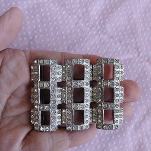 Vintage 1930s Rhinestone Sash Belt Buckle