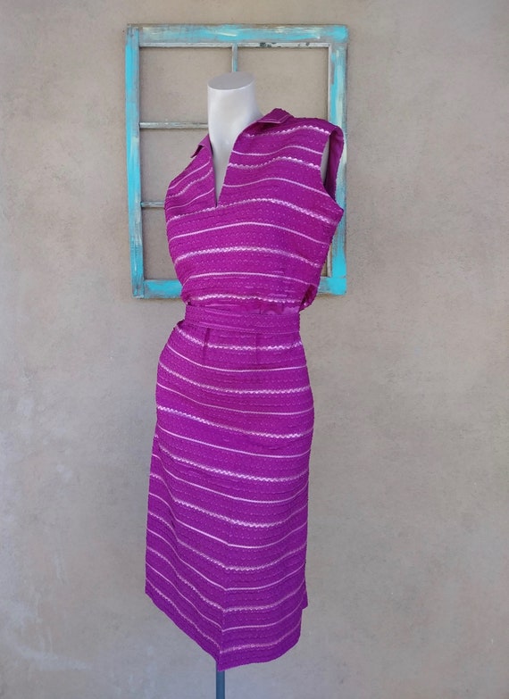 Vintage 1950s Magenta Patio Dress Jeanette's Origi