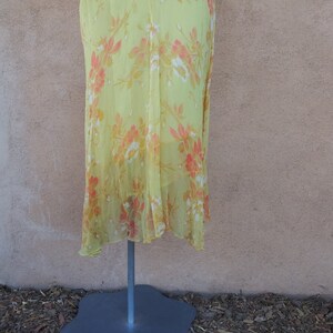 Vintage 1920s 1930s Silk Chiffon Tea Dress Floral Sz S image 8