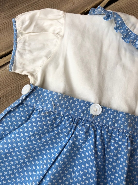 Vintage 1940s Baby Girl Romper Suit 1T to 18 Mont… - image 8