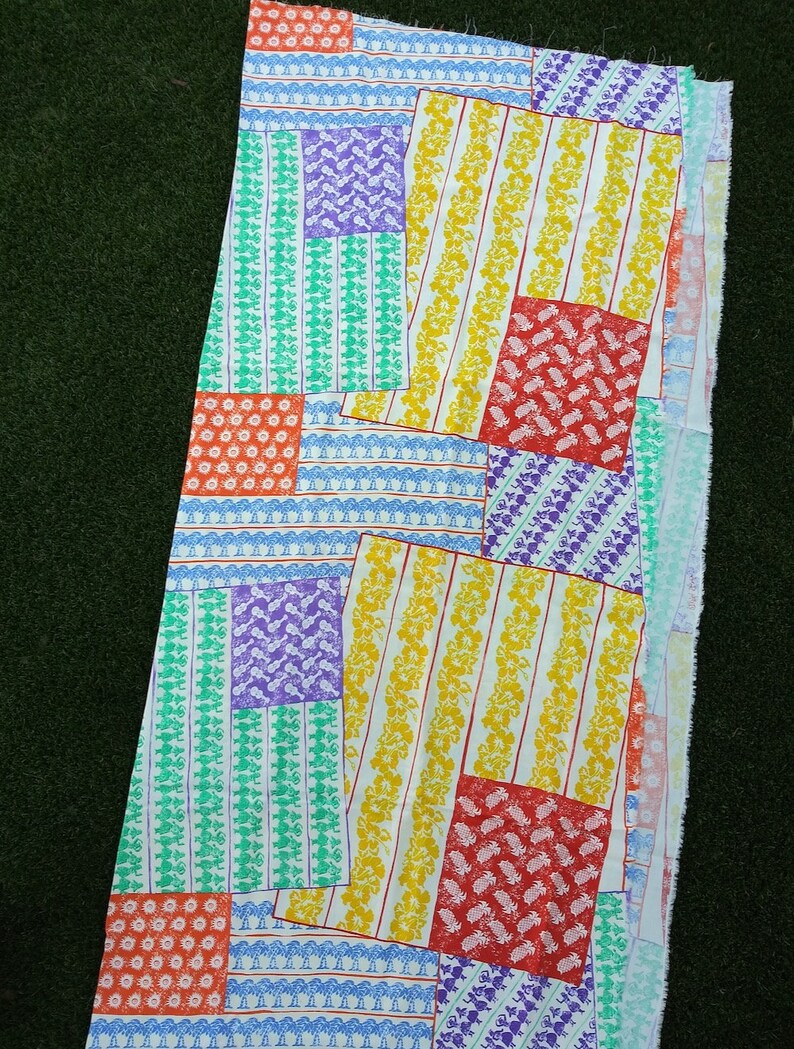 Vintage 1990s Rayon Fabric Jams World Hawaiian Novelty Print 2 Etsy