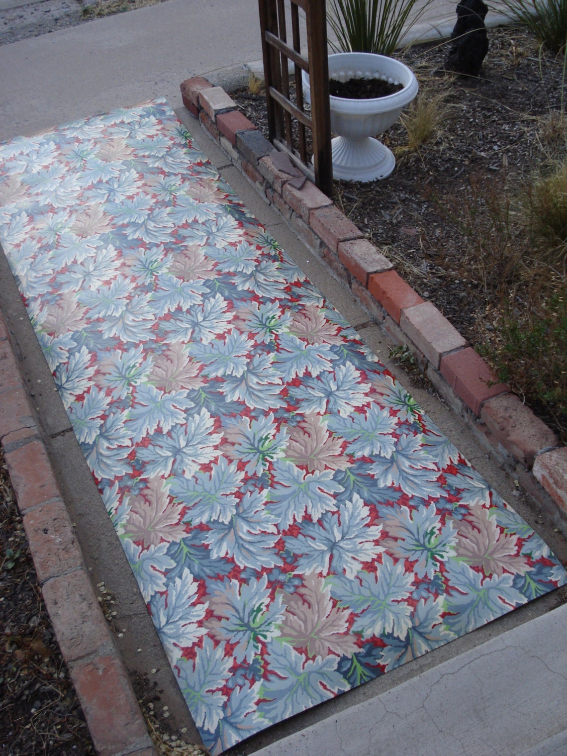 Vintage 1940s Linoleum 40s Floor Carpet Mid Century Flooring Etsy