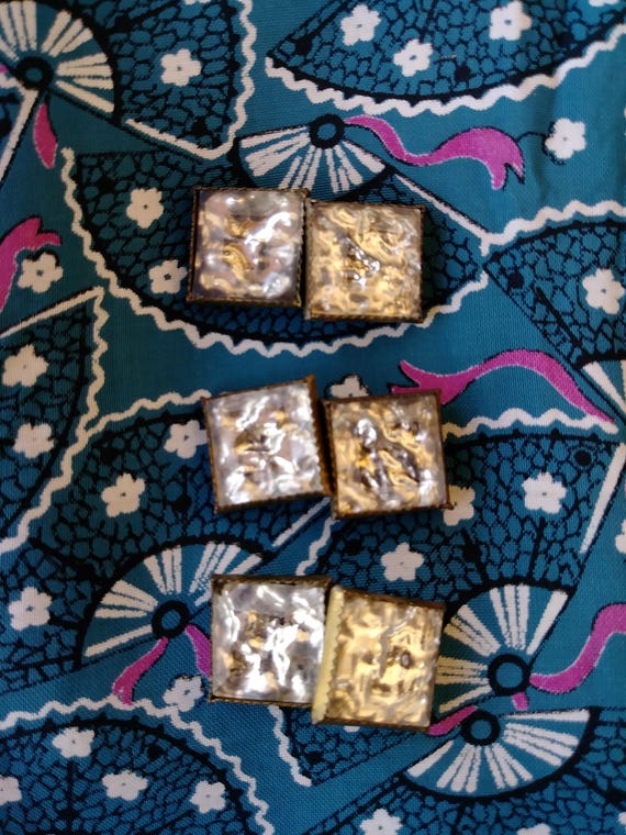 Vintage 1880s Victorian Shirt Studs Cufflinks Tuxe