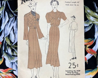 Vintage 1930s Blouse + Long Skirt Pattern Advance 1585 Sz S B30