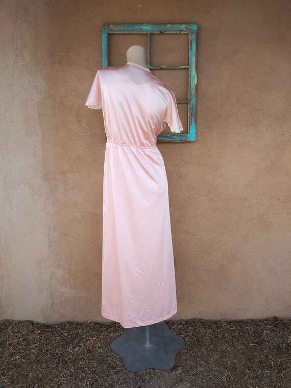 Vintage 1970s Pink Peignoir Set Nightgown Robe Sz… - image 7