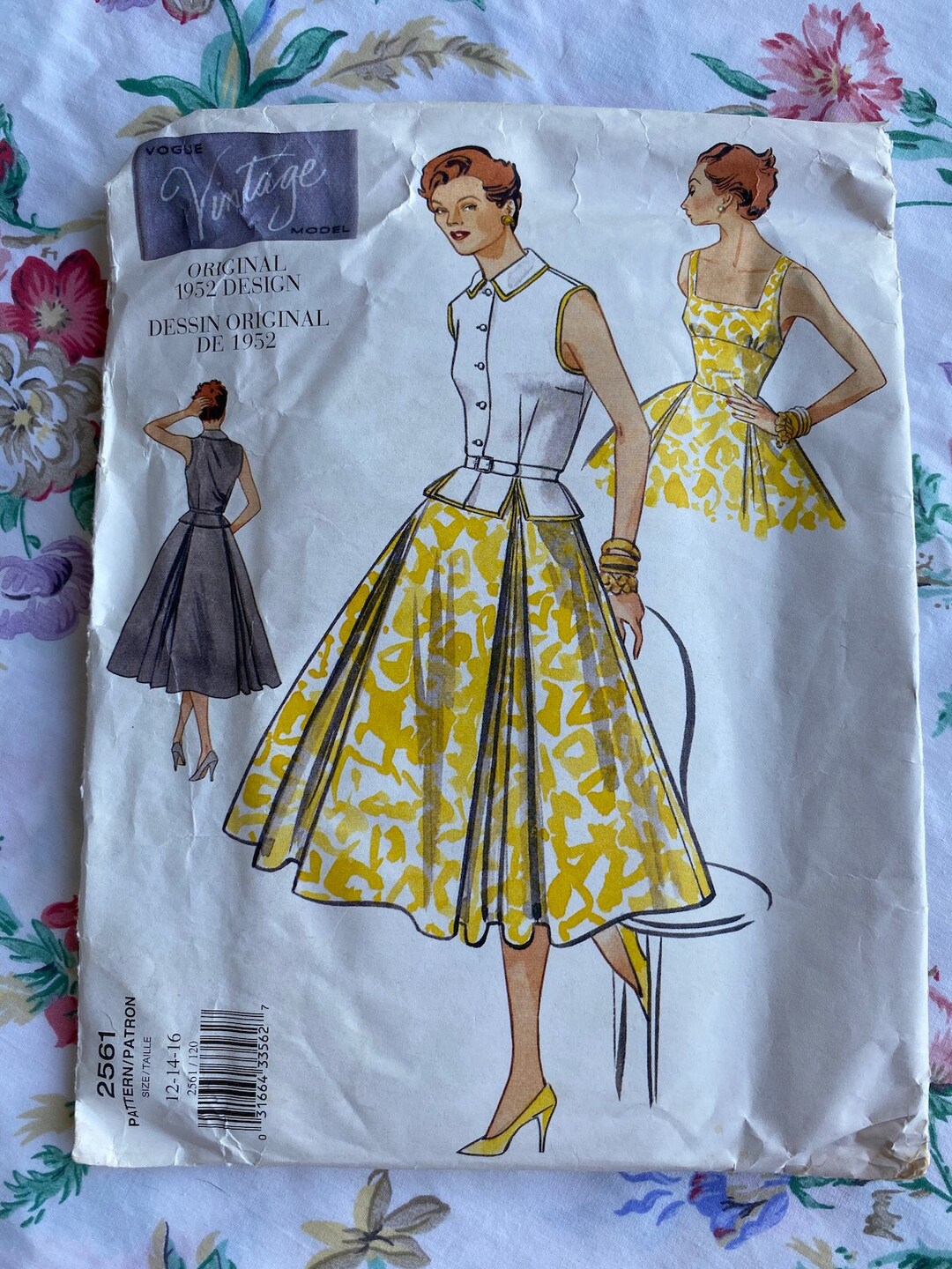 Vintage 2000s Dress Pattern Vintage Vogue 2561 Sz M US 12-14-16 - Etsy