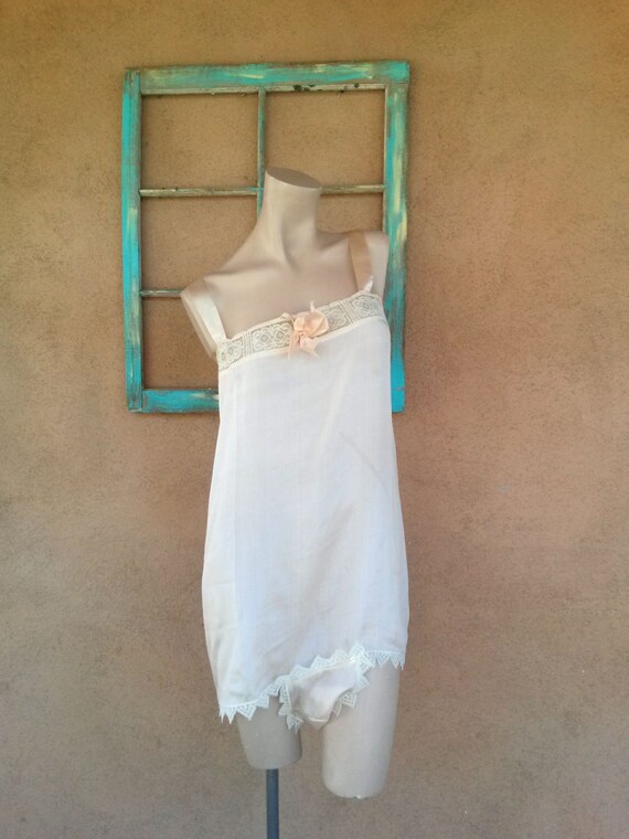 Vintage 1910s Nightie Step In Chemise Sz L B40