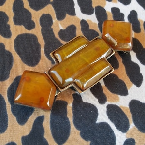 Vintage 1930s Bakelite Sash Belt Buckle Art Deco Accessories