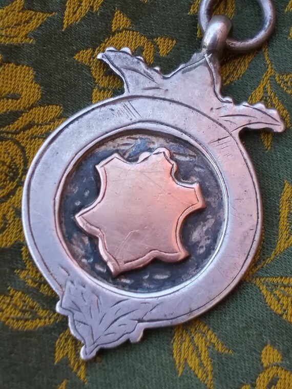 Vintage 1910s Edwardian English Silver Watch Fob C