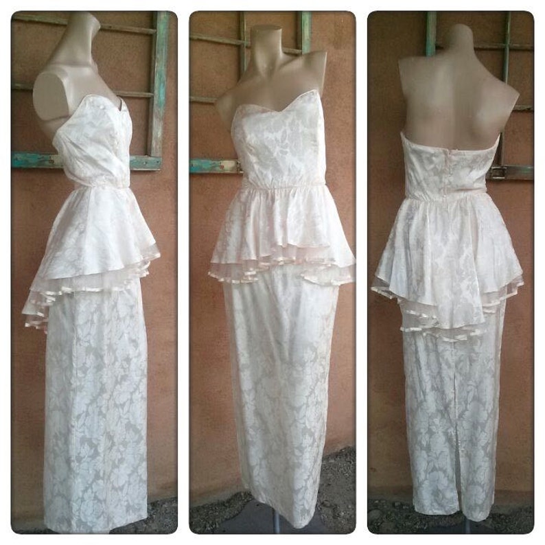 peach bridesmaid dresses 80s