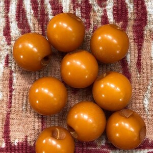 Vintage 1940s Butterscotch Bakelite Buttons 1/2 Inch Set of 9