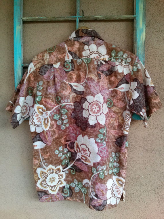 Vintage 1970s Mens Hawaiian Shirt Sz M 40 - image 3